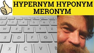 🔵 Hypernym Hyponym Meronym  Hypernym Meaning  Hyponym Examples  Meronym Definition  Linguistics [upl. by Codee860]