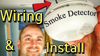 Smoke Detector Installation  Wiring Hardwired Smoke Detector First Alert BRK9120b6CP [upl. by Yllaw]