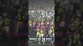 Fight Erupts at End of Michigan vs Michigan State Game youtubeshorts [upl. by Ayrolg981]