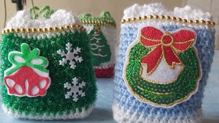 HERMOSOS BOLSITOS NAVIDEÑOS FÁCIL Y MUY RÁPIDO para muñecas amigurumis o decoración [upl. by Zohara]