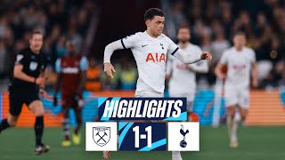 WEST HAM 11 TOTTENHAM HOTSPUR  PREMIER LEAGUE HIGHLIGHTS  POINTS SHARED IN EAST LONDON [upl. by Bechler]