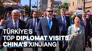 Türkiye’s top diplomat visits Chinas Xinjiang region [upl. by Eustache873]