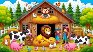 The Lion In The Farm House  Bedtime Stories For Kids In English [upl. by Aryas]