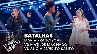 Maria Francisca vs Matilde Machado vs Alícia Espírito Santo  Batalhas The Voice Kids Portugal 2024 [upl. by Dronski735]