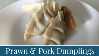 Prawn amp Pork Dumplings  Easy Dumplings Recipe  How to make steamed dumplings from scratch [upl. by Ahsiket]