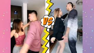 Katia Vlogs y Cesar Pantoja VS Kimberly Loaiza y Juan De Dios Pantoja Batalla de Tik Tok Abril 2021 [upl. by Curhan]