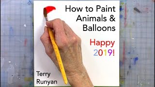 How To Paint Watercolor Animals amp Balloons [upl. by Marian]