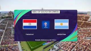 PARAGUAY VS ARGENTINA  2026 FIFA WORLD CUP QUALIFICATION CONMEBOL  FULL MATCH PES 2021 [upl. by Nwahsak]