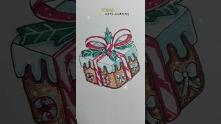 Christmas gift 🎁😍  youtubeshorts art christmas merrychristmas drawing ytshorts diy [upl. by Irolam]