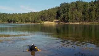 Mit Daunenjacke baden  gelbe Nuptse Teil 1 [upl. by Rosenblum]