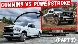 RAM 2500 Cummins 67L Diesel Engine VS 67L POWERSTROKE  Towing Challenge Part 2 [upl. by Aivek]