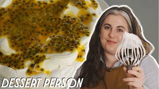 Easy Pavlova Recipe with Claire Saffitz  Dessert Person [upl. by Yhpos]