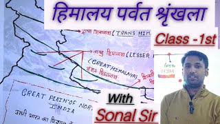 Indian Geography  Himalayan Mountain Range हिमालय पर्वत श्रृंखला  Sonal Sir  By Gyan Nikunj [upl. by Aiz992]