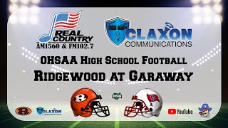 Ridgewood at Garaway  High School Football from WTNS 1027 FM [upl. by Dewayne]