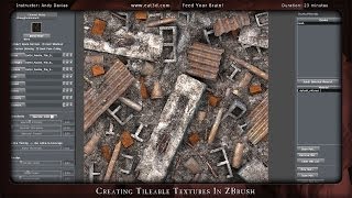 Creating Tileable Textures in ZBrush [upl. by Johnathon]