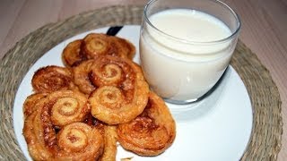 How to Make Palmiers Elephant Ears Cookies  Easy Puff Pastry Dessert Recipe [upl. by Peadar]