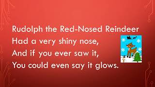 Rudolph the Red Nosed Reindeer lyrics and vocals [upl. by Navert]