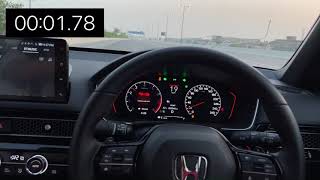 0100 RS Civic 2022  Acceleration Test  15 Turbo 176 BHP [upl. by Nairrod49]