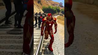 GTA 5 SpiderMan vs Venom Gang A Deadly Train Trap🚂🔥 shorts gta5 [upl. by Natfa]