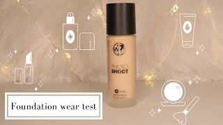 Foundation wear test amp Review  W7 PHOTO SHOOT Budge Proof Foundation  TinaE [upl. by Gnilyarg]