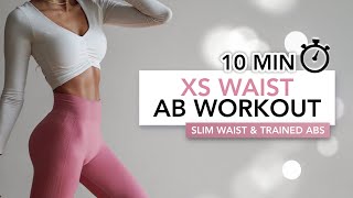 10 MIN XS WAIST WORKOUT  Slim Waist amp Trained Abs  Eylem Abaci [upl. by Voe]