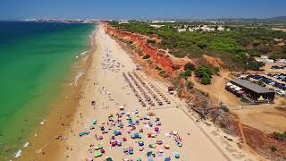 Stunning 4k Aerial Drone Footage Of Praia Da Falésia Albufeira [upl. by Parrott]