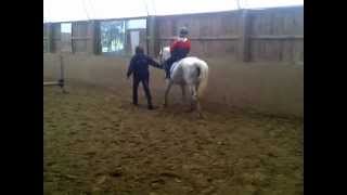 Jonathans first horseback riding lesson [upl. by Eiaj]