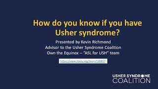 10 How do you know if you have Usher syndrome [upl. by Kathy]