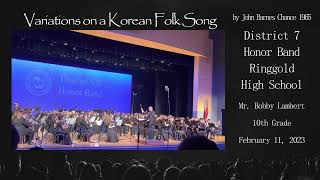 20230211 Variations on a Korean Folk Song  GMEA District 7 Honor Band [upl. by Mauretta184]