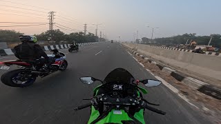 zx10r vs cbr 1000rr vs zx6r chill ride [upl. by Sundin752]