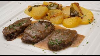 Carrilleras de ternera con patatas a lo pobre  Cocina Abierta de Karlos Arguiñano [upl. by Vookles705]