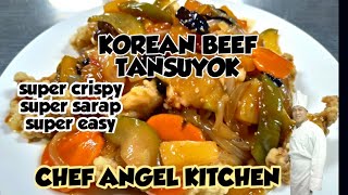 KOREAN BEEF TANGSUYUK  KOREAN SWEET AND SOUR RECIPE chefangelkitchen [upl. by Kciredorb]