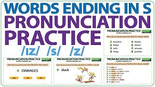 English Pronunciation Practice  How do you pronounce words ending in S [upl. by Akiemahs693]