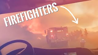 CLOSE CALL Wildland Firefighters ESCAPE Burnover [upl. by Clotilda]