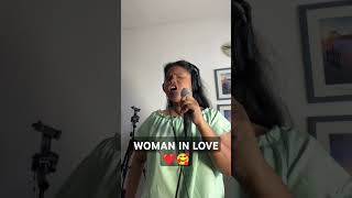 WOMAN IN LOVE acoustic version viralvideo youtubeshorts amazingvoice gifted alienette [upl. by Simonne]