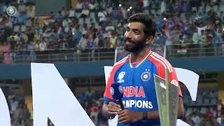 Jasprit Bumrah Interview Wankhede T20 World Cup 2024 india cricket viral [upl. by Dahl361]