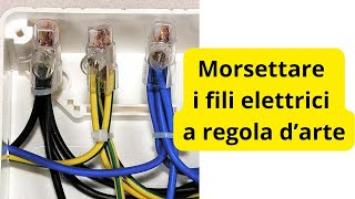 Morsetto ai fili elettrici nelle cassette di derivazione [upl. by Tannenwald397]