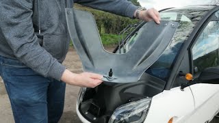 How to top up the Carver electric cars washer fluid [upl. by Akenet]