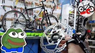 Bike Upgrades Vbrake conversion to hydraulic disc brakes [upl. by Gladwin160]