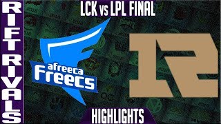 AFS vs RNG Highlights Game 5 Final  Rift Rivals 2018 LCK vs LPL  Afreeca Freecs vs Royal [upl. by Ardme]