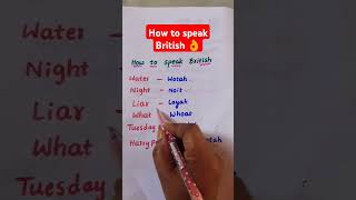 How to speak British English👌 [upl. by Alexine]