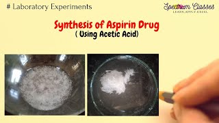 Synthesis of Aspirin Drug Preparation of Aspirin drug using Acetic Acid Lab Experiment [upl. by Eimmot721]