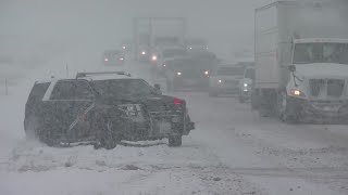 Storm brings snow to Santa Fe northern New Mexico [upl. by Mulford]