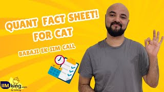 Quant Fact Sheet CAT 2024 Babaji Ek IIM Call [upl. by Nas]