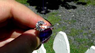 Moissanite loose stone on a clear sunny day [upl. by Elsey]