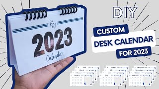 How to Make a Desk Calendar UPDATED FOR 2024  DIY Desk Calendar with FREE TEMPLATE using Canva [upl. by Noizneb]