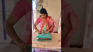 Saree prepleating🥻ampBox foldingsareedraping wedding bridal bridalsarees viralreels [upl. by Ribal]