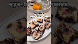 Save this for next year😭💀 spookybrownies eyeballbrownies halloweenrecipes [upl. by Codie574]