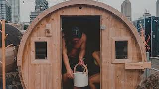 Our Thermowood Outdoor Barrel Sauna  Backcountry Recreation [upl. by Wolf]