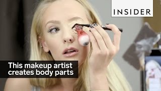 This special effects makeup artist creates body parts [upl. by Snah870]